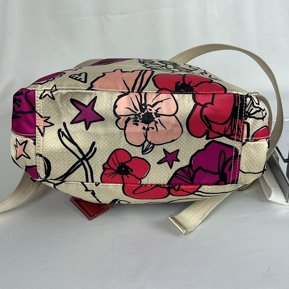 Coach Poppy Kyra Floral Fabric Backpack 81278-F19284 Cream Magenta Pink Fuchsia - Picture 10 of 16
